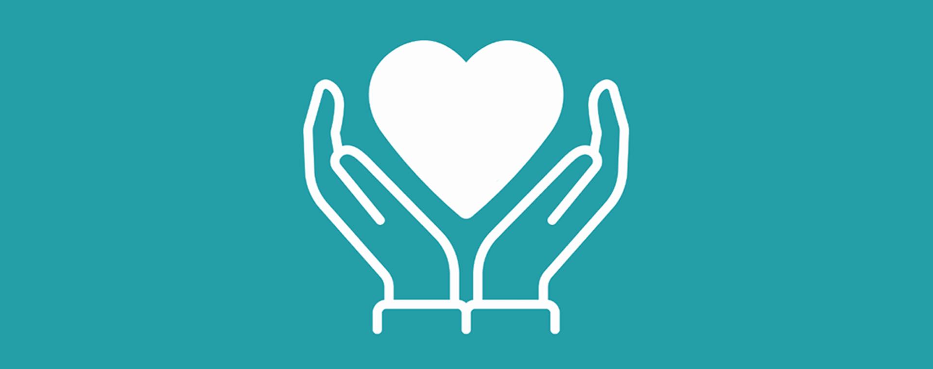 Hands holding a heart